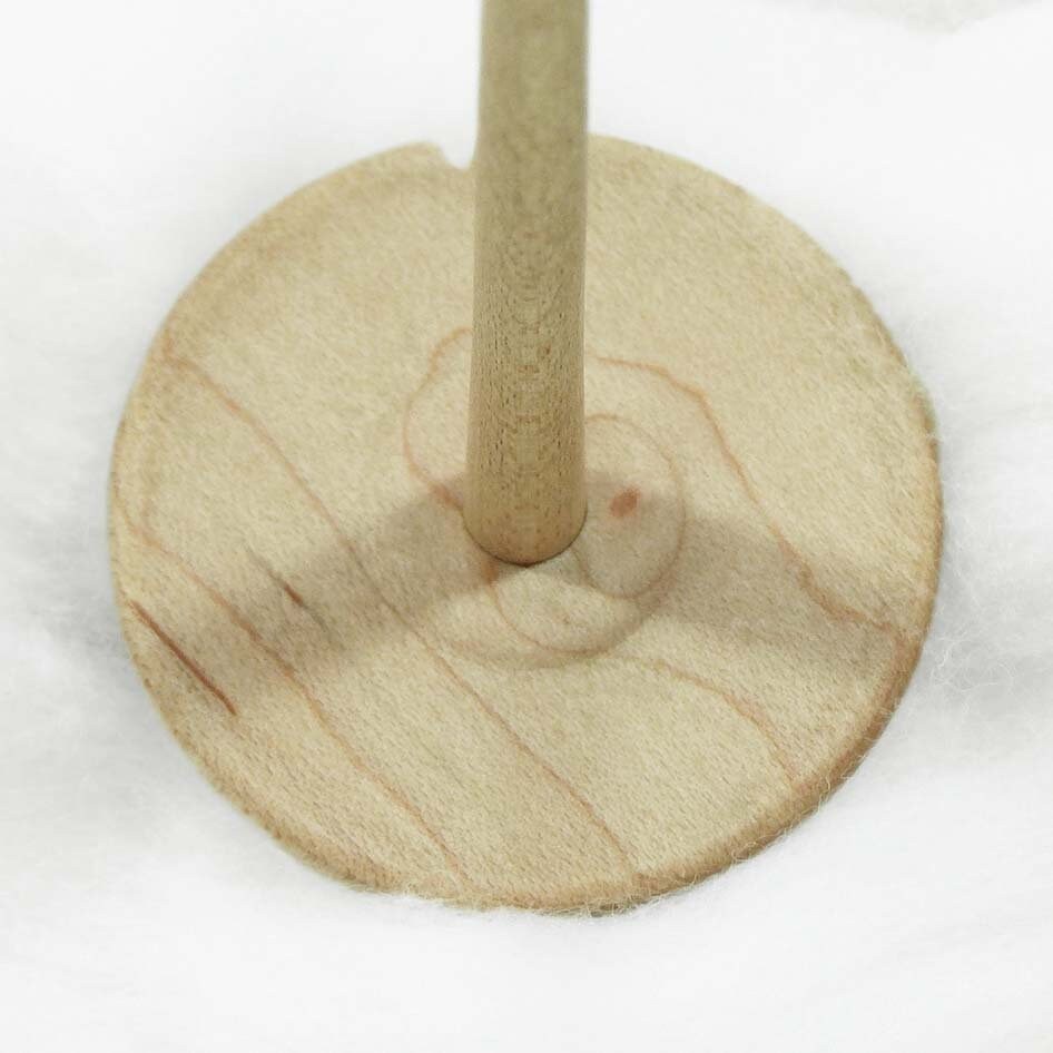 Llina Hand-Turned Maple Wood Pyrograph Drop Spindle Lightweight Top Whorl 16 Grams