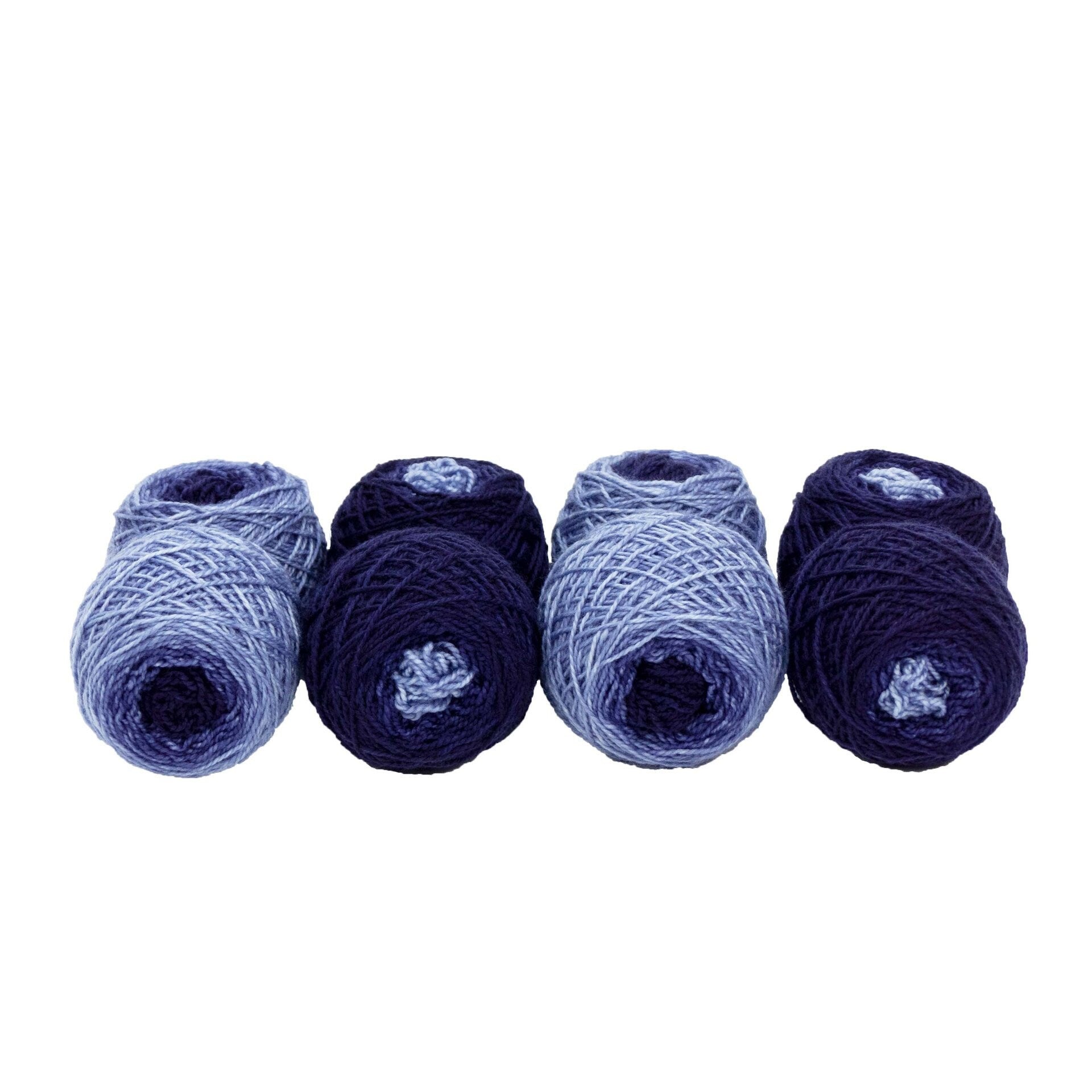 Shorty Sock Twins " Midnight Hour " - Lleap SW Merino/Nylon Handpainted Semisolid Gradient Sock Yarn Set