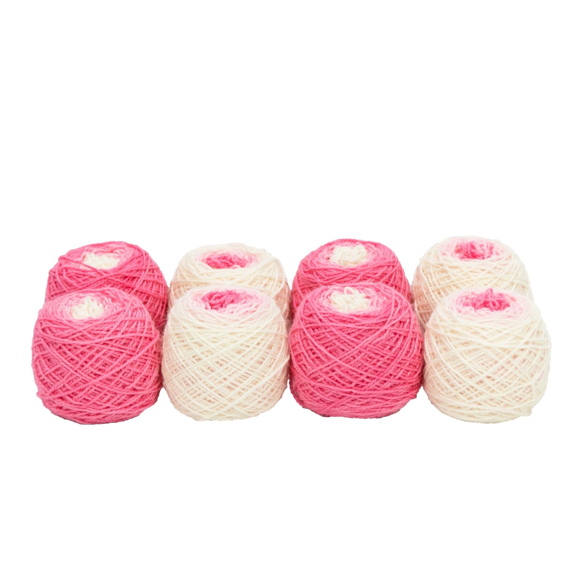 Shorty Sock Twins " Clara's Dress " - Lleap SW Merino/Nylon Handpainted Semisolid Gradient Sock Yarn Set