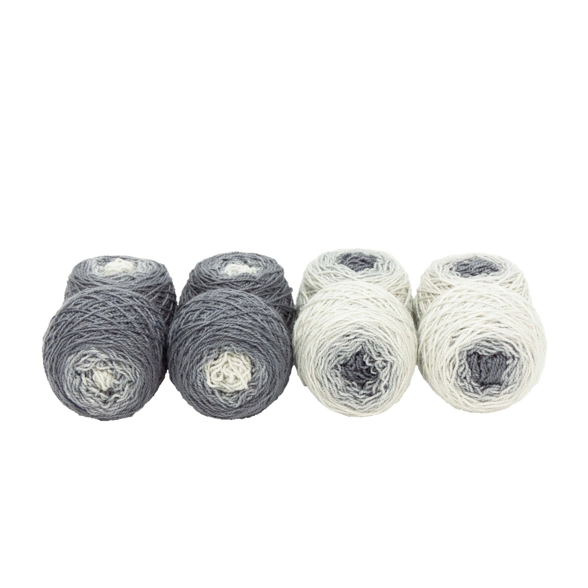 Shorty Sock Twins " Crone " - Lleap SW Merino/Nylon Handpainted Semisolid Gradient Sock Yarn Set