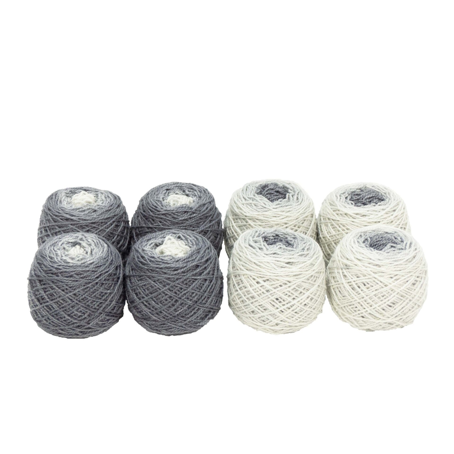 Shorty Sock Twins " Crone " - Lleap SW Merino/Nylon Handpainted Semisolid Gradient Sock Yarn Set