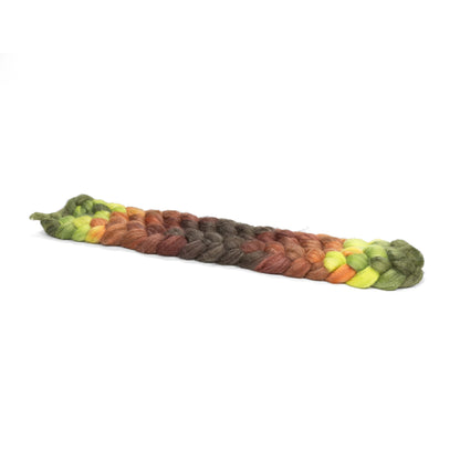 Green Man / Lleaf Handpainted SW Merino-Bamboo-Nylon Combed Top/ 4 oz.