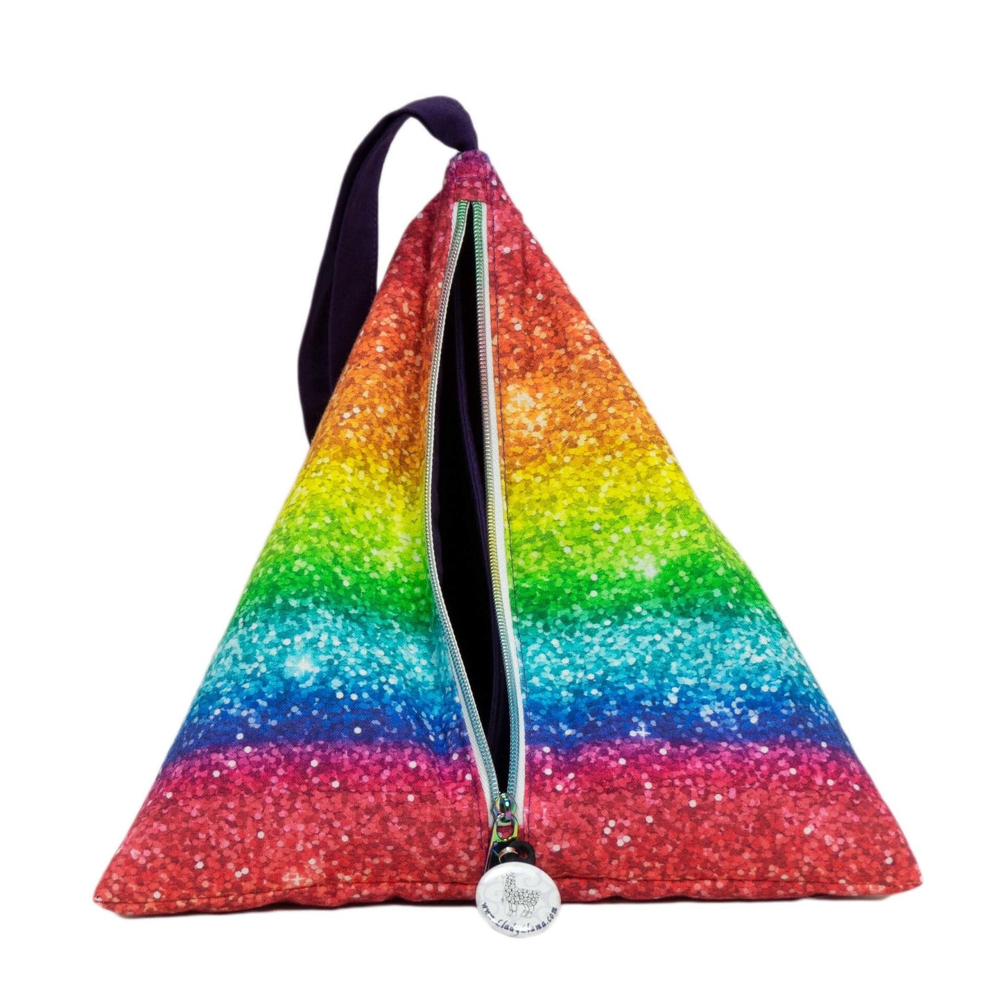Pride Glitter - Llexical Divided Sock Pouch - Knitting, Crochet, Spinning Project Bag