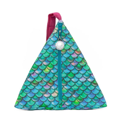 Mermaid Scales - Llexical Divided Sock Pouch - Knitting, Crochet, Spinning Project Bag