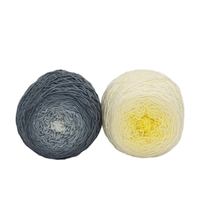 50% Chance of Precipitation - Llift Handpainted Gradient Colorwork Set - SW Merino Single Ply Fingering Weight Yarn