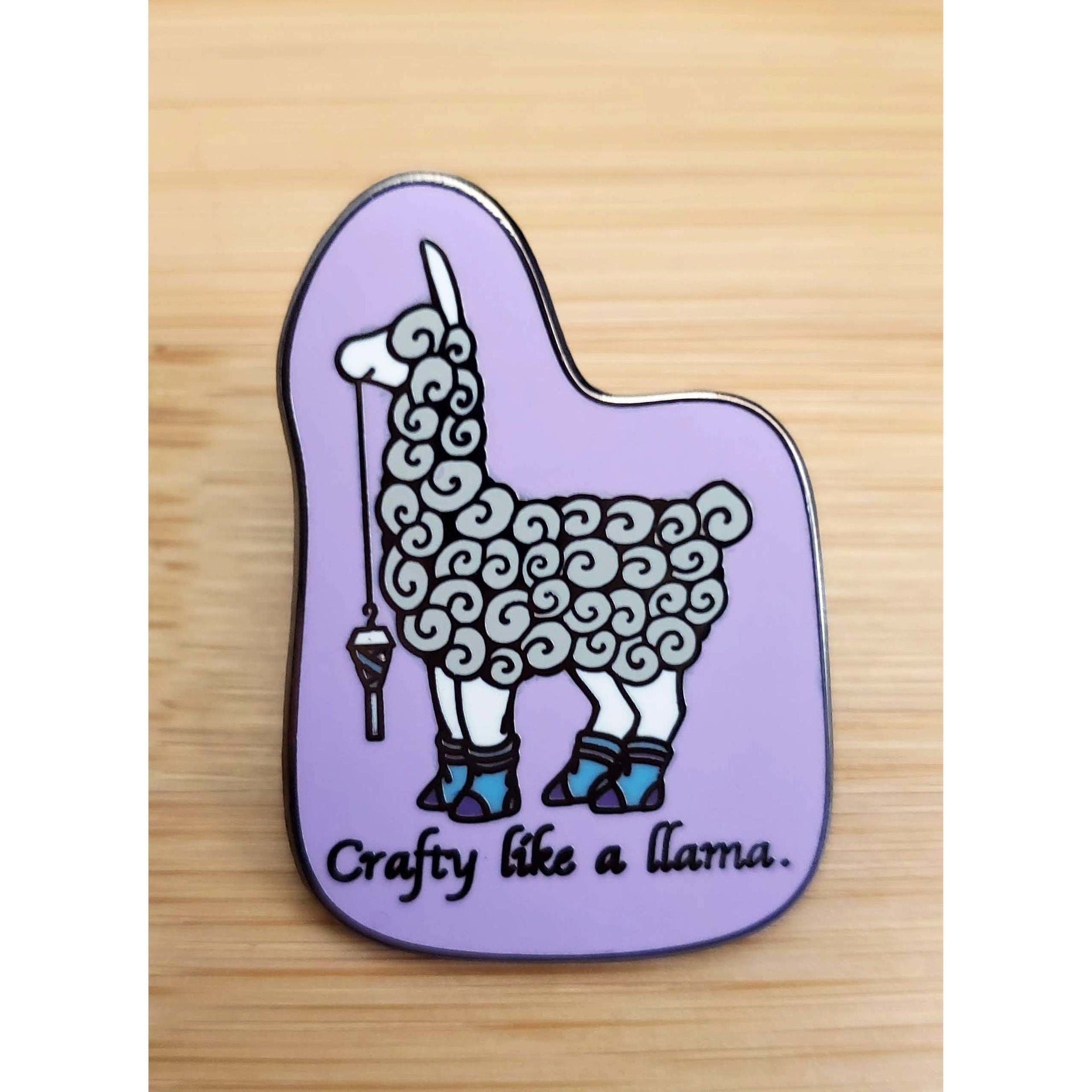 Elli "Crafty like a llama" Hard Enamel Pin