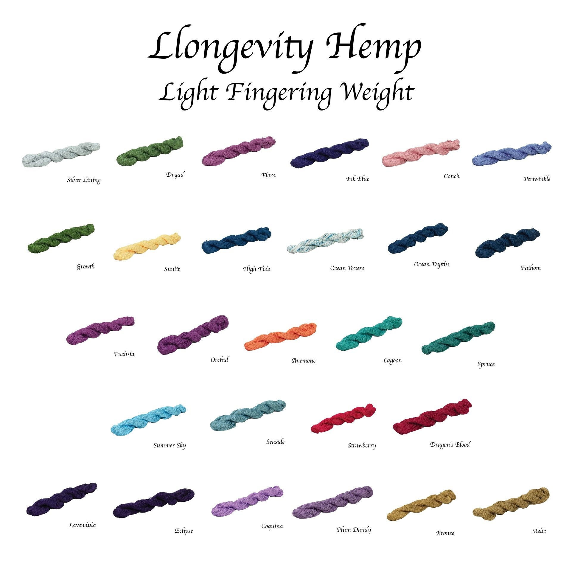 Llongevity Hemp 3-Ply Light Fingering Weight Yarn